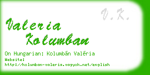 valeria kolumban business card
